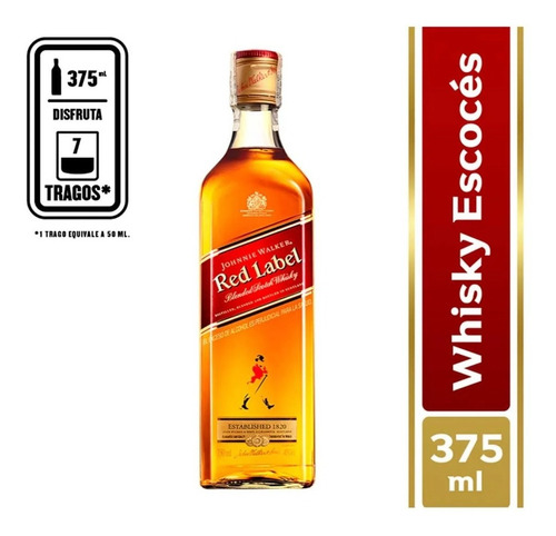 Johnnie Walker Red Label 375ml - Unidad A $49990