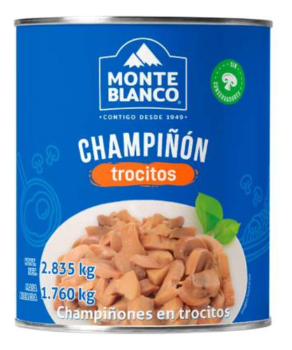 Champiñón En Trozos Monte Blanco 2.835 Kg - 2 Latas
