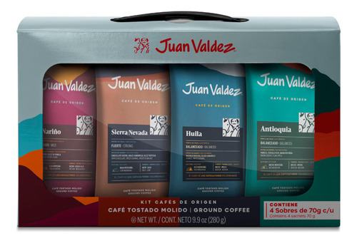 Kit Café De Origen Juan Valdez X 4 Sachets