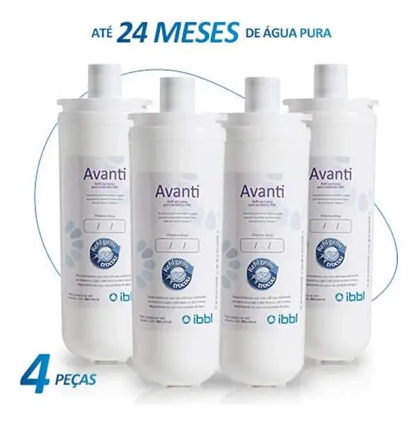 Kit 4 Refil Filtro Ibbl Avanti Girou Trocou Mio Vivax Cor Branco