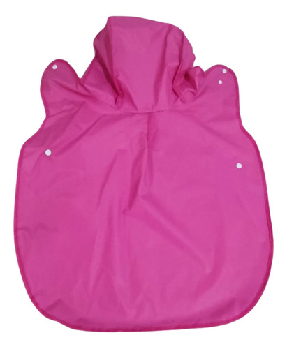 Capa Chuva Pet Cachorro Impermeável Capuz Rosa N10- Grande