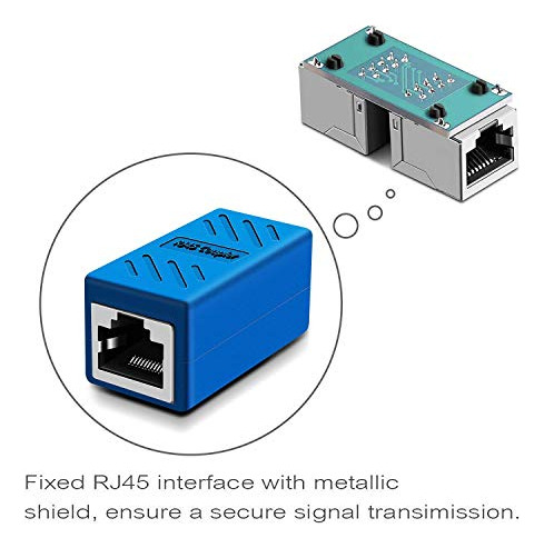 Cable Ethernet En Línea Cat 7/cat 6/cat 5e Con Acoplador Rj4