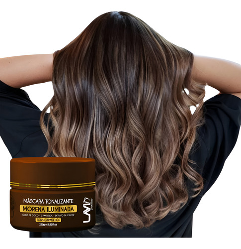 Kit C/ 3 Máscaras Tonalizante Morena Iluminada Lavid' 250g Tom 4 Castanho