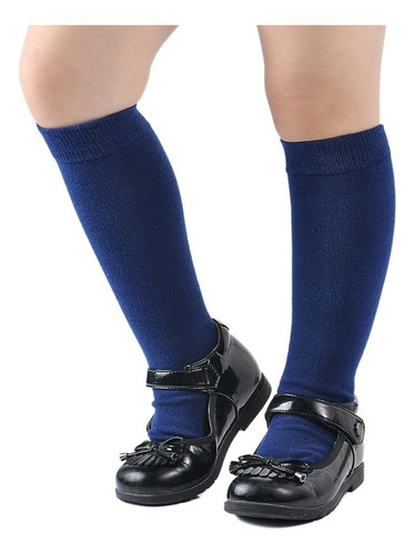 Calceta Escolar Lisa Calcetines Largos Para Uniforme Escolar