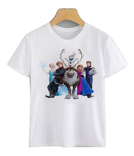 Polera Frozen Personajes Elsa Anna Libre Soy Pelicula Disney