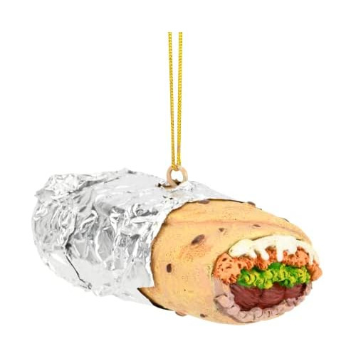 Burrito Envuelto Papel De Aluminio Adorno Navideño