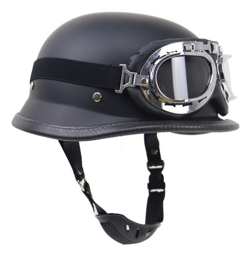 Dot-casco De Media Máscara Vintage Para Motocicleta Con Gafa
