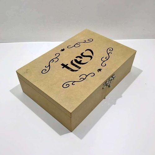 Imagem 3 de 3 de Caixa Para Capsulas Três Corações Mdf 29x20x9 - 15 Capsulas