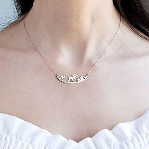 Collar De Animal De Caballo De Latón Para Mujer, Lindo Alce,