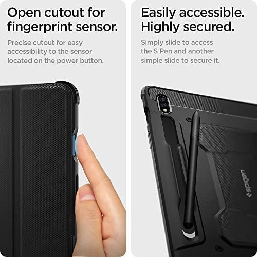 Imagen 6 de 7 de Funda Spigen Rugged Armor Pro Para Galaxy Tab S7/s8 - Negro