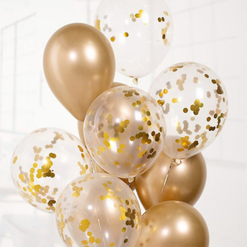 Globos Latex Rellenos De Confetti 12 Pulgadas X50u Deco Rosa