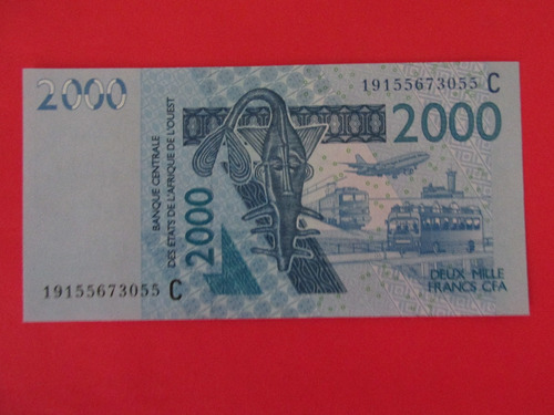  Billete Africa  Burkina Faso 2.000 Francos Escaso Unc