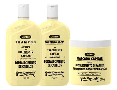Kit Shampoo Condicionador Mascara Fortalecimento Original