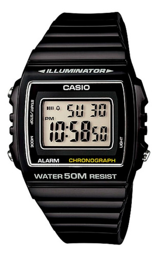 Reloj Casio Hombre Sumergible Cronómetro W-215h-1a Garantía 