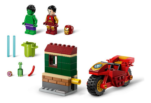 Lego® Marvel Iron Man Con Moto Y Hulk Juego 76287 68 Iron Man Y Hulk