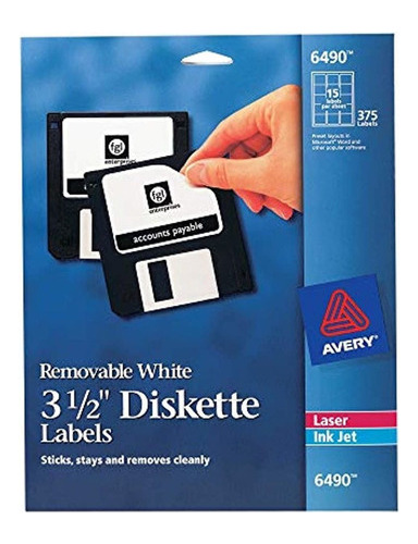 Avery Media Labels (ave6490) 3 - 1/2 Diskette Labels Etiquet