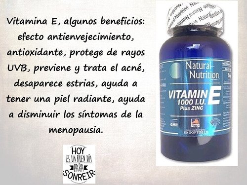 Vitamina E 1000 I.u. 60 Cáp. Natural - Unidad a $9