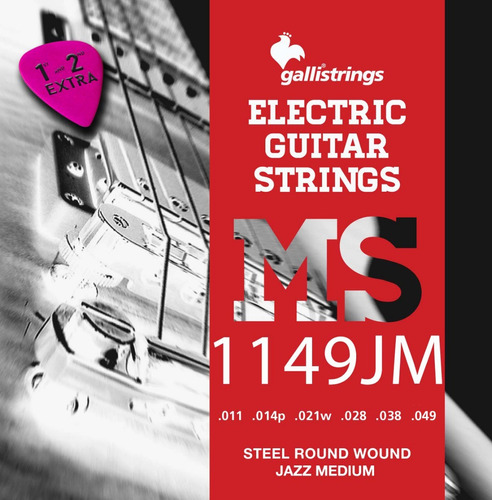 Cuerdas Guitarra Electrica 11-49 Gallistrings Jazz Medium 