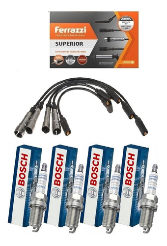 Kit Cables + Bujias Bosch Vw Gol Power / Country G3 G4 1.6