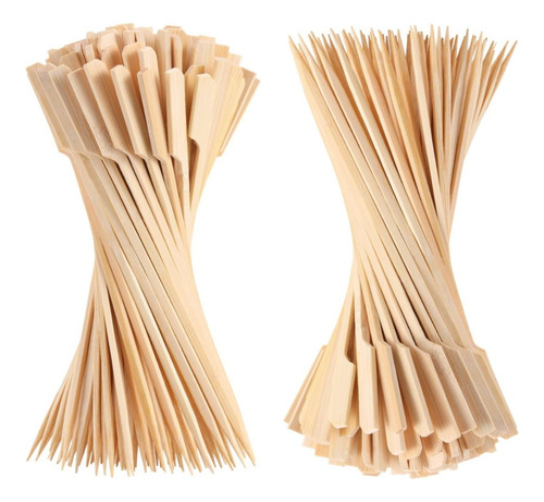 Mini Tenedor Pinchos Madera Natural Bambu Picada 15cm X300