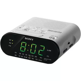 Sony Icfc218 Set Automático De Tiempo Radio Reloj Blanco Des