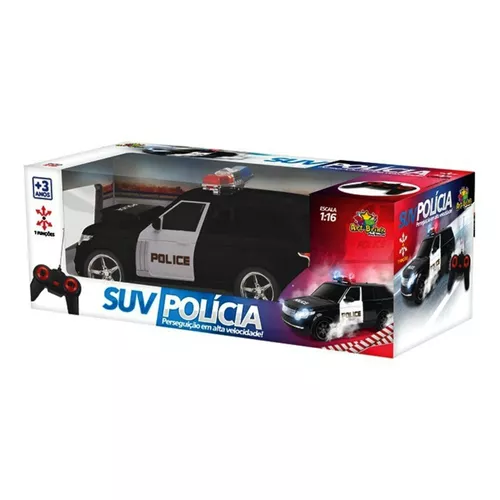 Carrinho Controle Remoto Policia Ranger Bateria