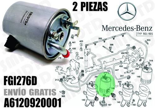 2 Filtros De Diesel Mercedes Benz Sprinter 2500 2.7l 05-07