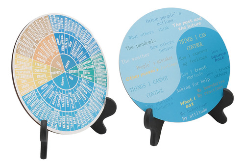 Ruedas Calm Feeling Decor De Emotion Chart, 2 Unidades, Negr