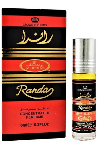 Randa Perfume Arabe Al Rehab 6ml Ámbar Floral Azafrán Madera Volumen de la unidad 6 mL