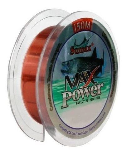 Linha Monofilamento Sumax Max Power 14,48lb 0,281mm 150m Cor Marrom