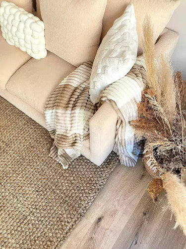 Alfombra De Yute Natural Nudo Grande 160 X 230 Cm 1.6 M 2.3 M Lisa Natural
