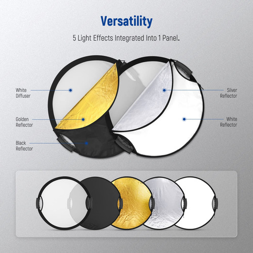 Reflector Neewer Rf-56ii 22/56 Cm Con Mango 5 En 1