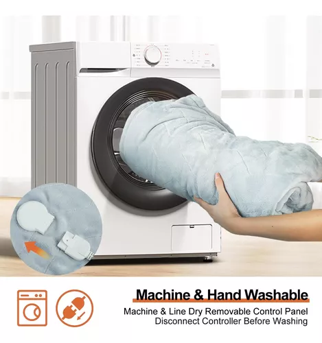 Manta térmica, lavable a máquina, extremadamente suave y cómoda, manta  eléctrica, calentamiento rápido con controlador de mano, 10 ajustes de