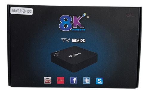 Convertidor Smart Tv Tv Box Ultra Hd 8k Android Magi Negro