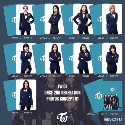 Photocards Twice -  Once 2nd Generation - Photos Concept V1