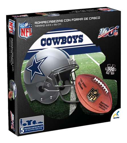 Nfl Dallas Cowboys Silueta Casco Rompecabezas 500p Novelty