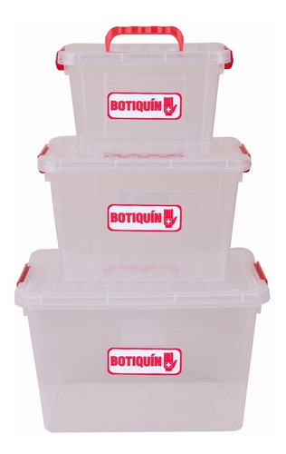 Botiquin Grande Caja De Primeros Auxilios 38x28x22 Cm X8 U.