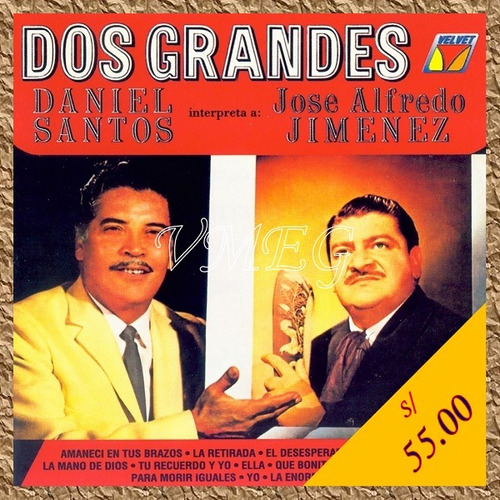 Vmeg Cd Daniel Santos 1977 Interpreta A José Alfredo Jiménez