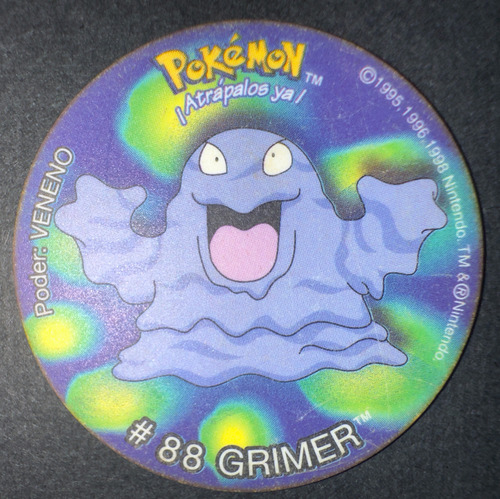 Taps Pokemon De Frito Lay - #88 Grimer - 1998 Original
