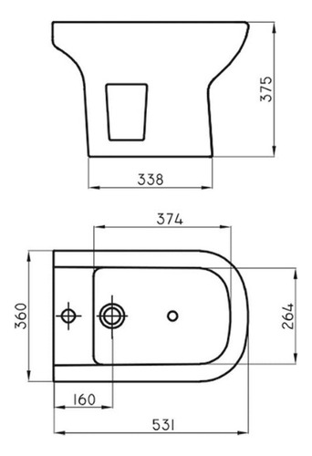 Juego Ferrum Bari Bidet 1 Ag + Griferia Peirano Adra Bidet