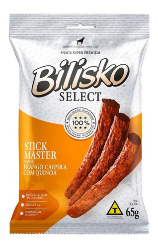 Petisco Para Cães Palito Sabor Frango 65g Bilisko Full