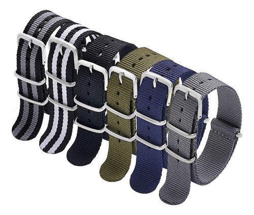 Military Nylon Strap 6 Packs 18mm 20mm 22mm Watch Band ...