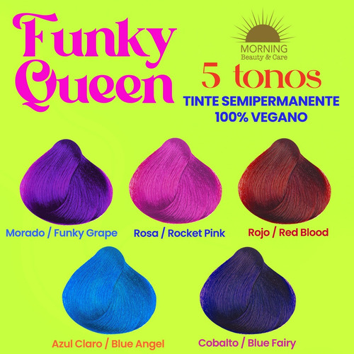 Tinte Fantasía Semipermanente Azul Sin Peróxido Tono Morado