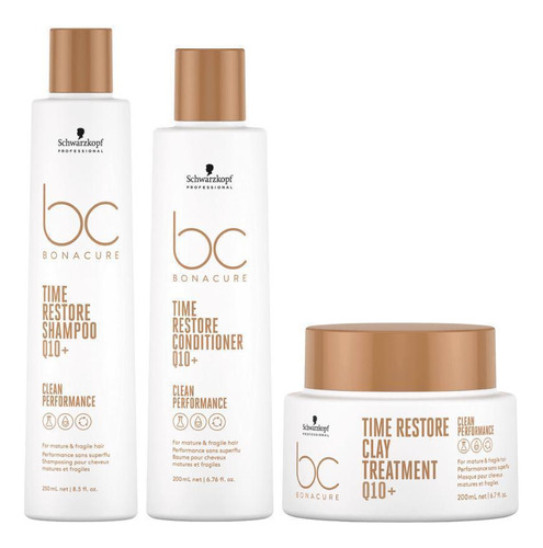 Schwarzkopf Bc Time Restore Q10+ Kit Tratamento 3 Produtos