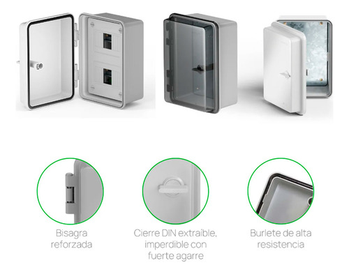 Gabinete Estanco Ip65 Genrod Quadri Din 325x465x180mm