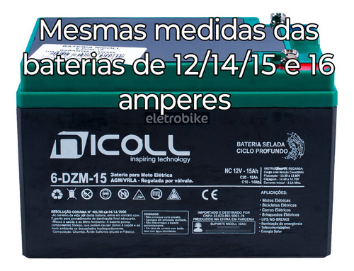 Kit 4 Baterias Carregador Para B Elétrica Klosh E Klosh Havi