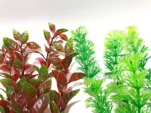 Imagem 5 de 5 de Planta Plástica Artificial Aquário 20 Cm - Kit A 03 Un.