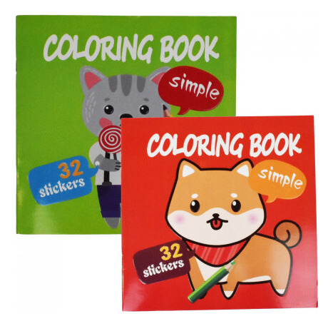 Libro Para Pintar 16 Hojas Con Sticker 19x19cm 26379