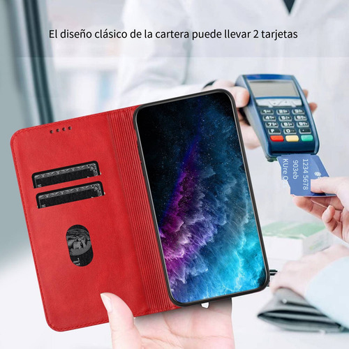 Funda Para Teléfono Motorola G04s 4g/e14 4g/g34 Con Tapa, Ranuras Para Tarjetas, Funda De Piel Estampada