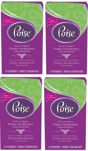 Poise Panty Fresheners, 24 Count  4 Pack 